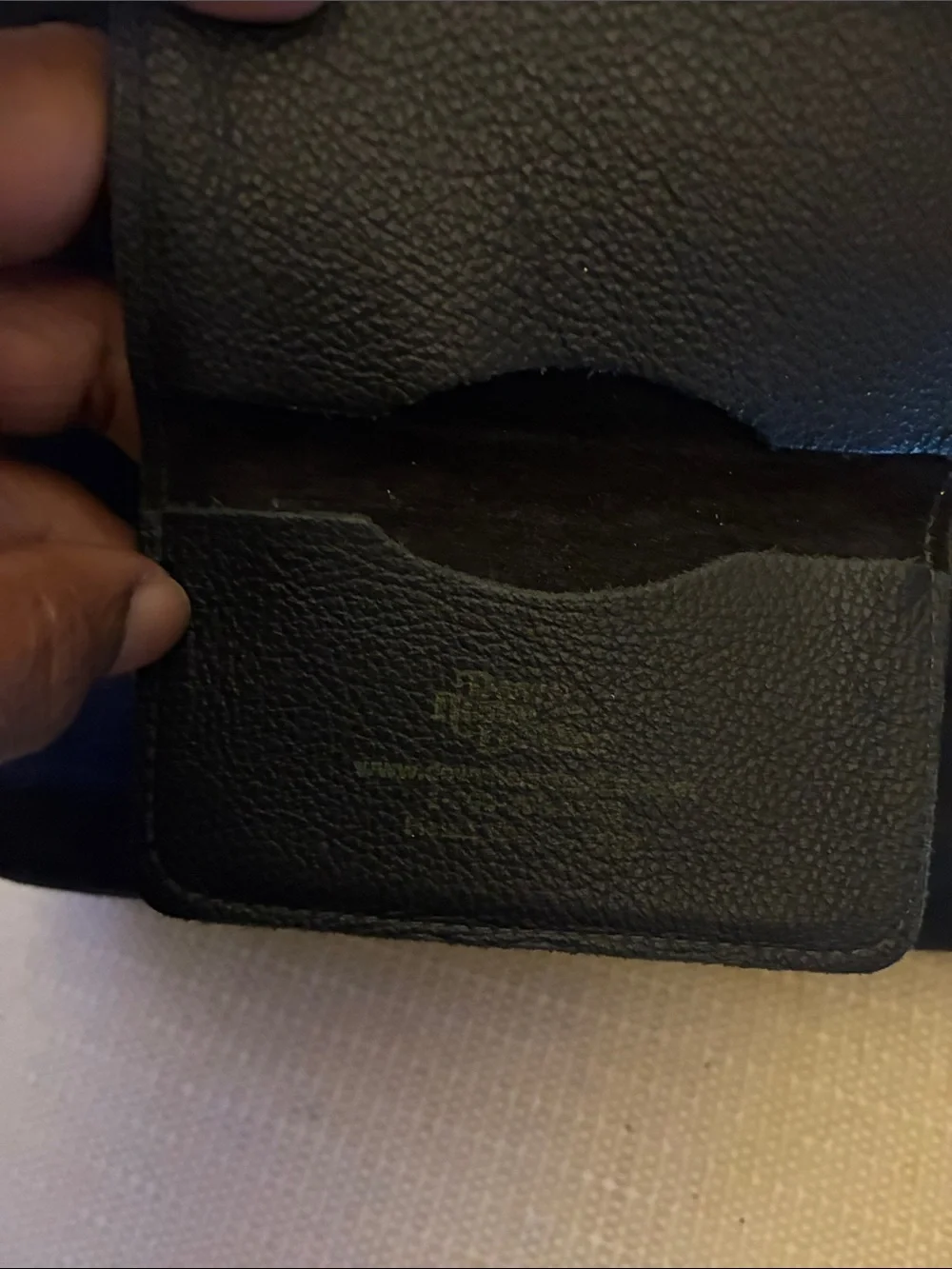 Down Home Brown Leather Card Wallet Mount Vernon, Ohio 1969-Vintage